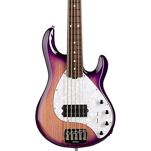 Ernie Ball Music Man StingRay5 Special H 5-String Electric Bass Guitar Purple Sunset