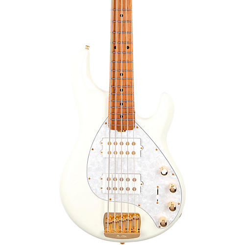 Ernie Ball Music Man StingRay5 Special HH 5-String Electric Bass Guitar Ivory White