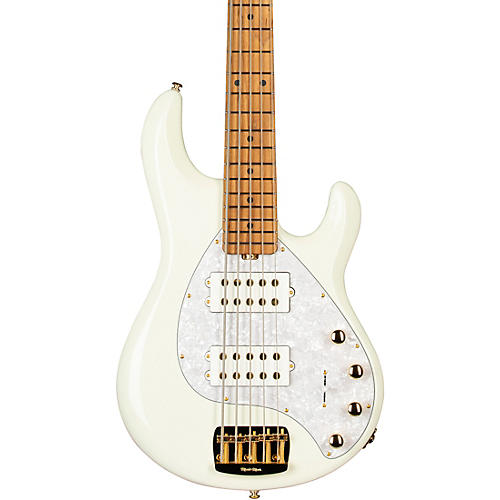 Ernie Ball Music Man StingRay5 Special HH 5-String Electric Bass Guitar Ivory White