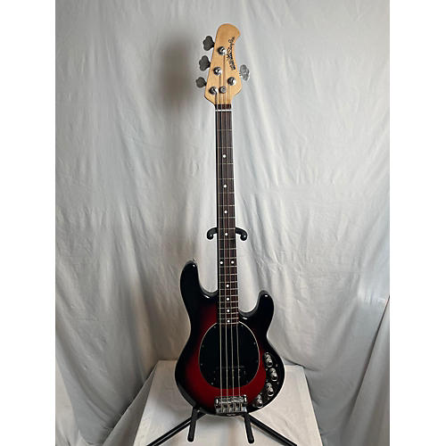 Ernie Ball Music Man Stingray 4 String Electric Bass Guitar red and black