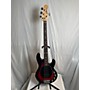 Used Ernie Ball Music Man Stingray 4 String Electric Bass Guitar red and black