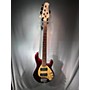 Used Ernie Ball Music Man Stingray HH 5 String Electric Bass Guitar Candy Apple Red Metallic