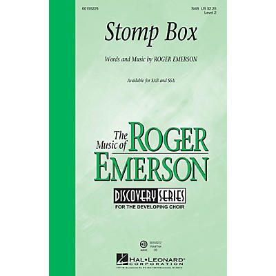 Hal Leonard Stomp Box (Discovery Level 2) SAB composed by Roger Emerson