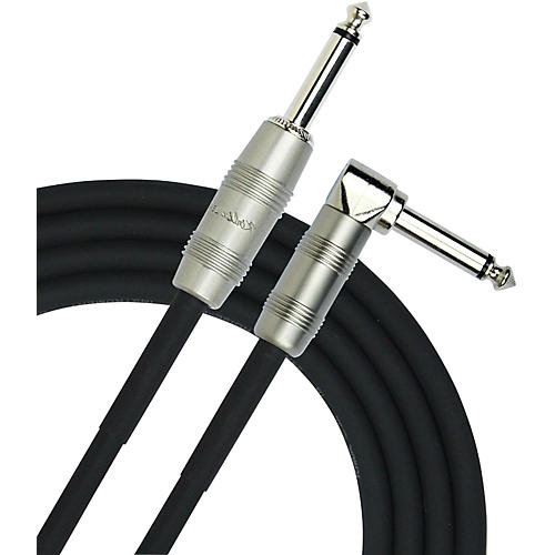 Straight to Right Angle Instrument Cable, Black