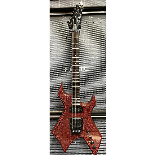 B.C. Rich Stranger Things Eddies Inspired NJ Warlock Solid Body Electric Guitar Red Crackle