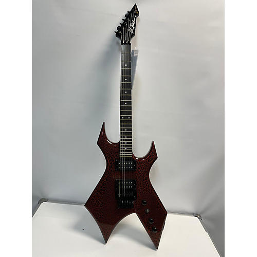 B.C. Rich Stranger Things NJ Series Warlock Solid Body Electric Guitar Red Crackle