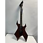 Used B.C. Rich Stranger Things NJ Series Warlock Solid Body Electric Guitar Red Crackle
