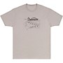 Fender Strat Blue Print T-Shirt X Large Silver