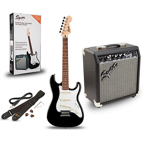 Strat Pack SSS Electric Guitar with Fender Frontman 10G Combo Amplifier