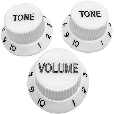 AxLabs Strat-Style Knob Kit with Black Lettering (3)
