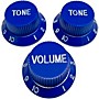 AxLabs Strat-Style Knob Kit with White Lettering (3) Blue