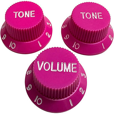 AxLabs Strat-Style Knob Kit with White Lettering (3)