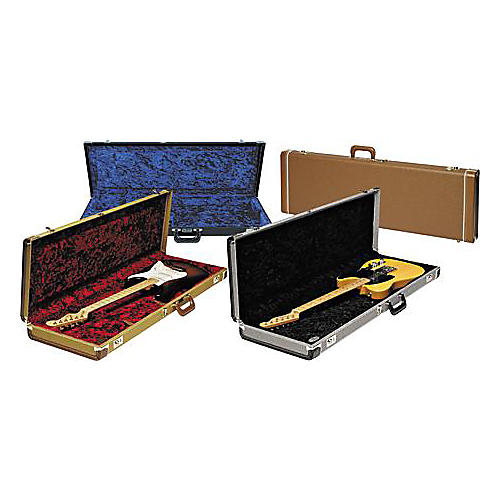 Fender Strat/Tele Hardshell Case Condition 1 - Mint Black Orange Plush Interior