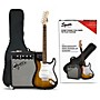 Squier Stratocaster Electric Guitar Pack with Fender Frontman 10G Amp Brown Sunburst