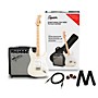 Squier Stratocaster Limited-Edition Electric Guitar Pack with Fender Frontman 10G Amp Olympic White