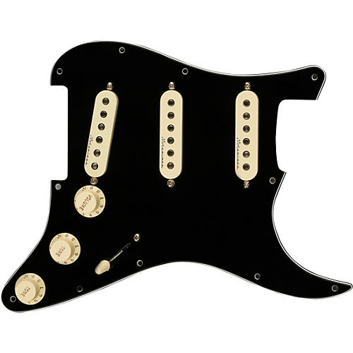 Fender Stratocaster SSS H Noiseless Pre-Wired Pickguard Condition 1 - Mint Black/White/Black