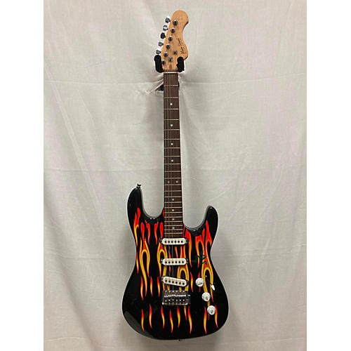 Main Street Stratocaster Solid Body Electric Guitar Street Flame