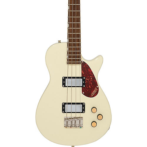 Gretsch Guitars Streamliner Jet Club Bass Single-Cut Short-Scale Bass Guitar Vintage White