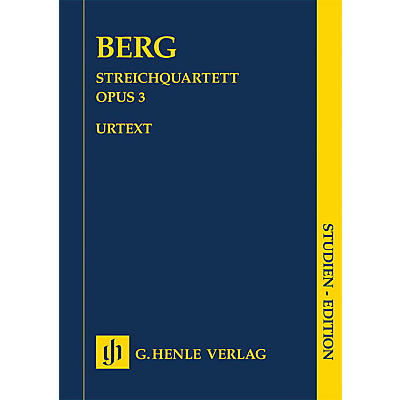 G. Henle Verlag String Quartet No. 3 (Study Score) Henle Study Scores Series Softcover Composed by Alban Berg