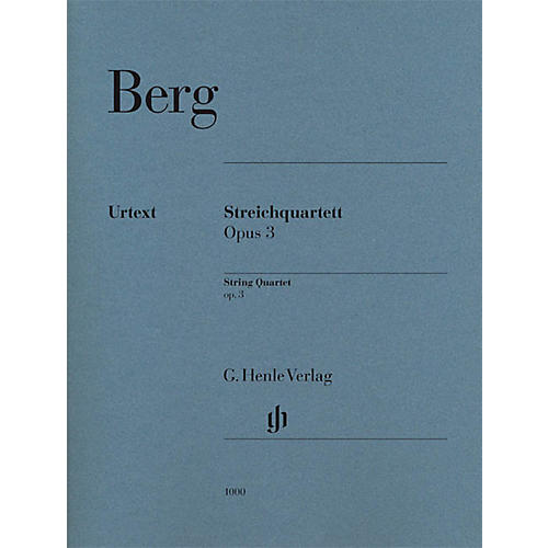 G. Henle Verlag String Quartet Op. 3 (Parts) Henle Music Folios Series Composed by Alban Berg