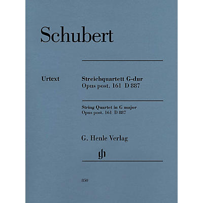 G. Henle Verlag String Quartet in G Major, Op. post. 161 D 887 Henle Music Folios by Franz Schubert Edited by Egon Voss