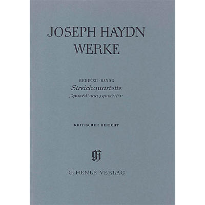 G. Henle Verlag String Quartets, Op. 64 and Op. 71-74 Henle Edition Series Hardcover