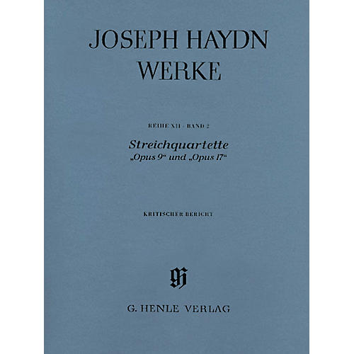 G. Henle Verlag String Quartets, Op. 9 and Op. 17 Henle Edition Series Softcover