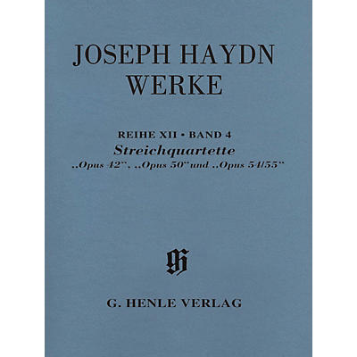 G. Henle Verlag String Quartets, Opp. 42, 50, 54/55 Henle Complete by Franz Joseph Haydn Edited by James Webster