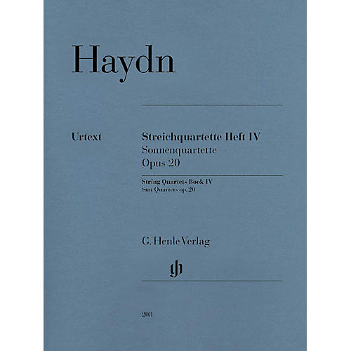 G. Henle Verlag String Quartets, Vol. IV, Op. 20 (Sun Quartets) Henle Music Folios Series Softcover by Franz Josef Haydn