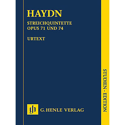 G. Henle Verlag String Quartets, Vol. IX, Opus 71 and 74 Henle Study Scores by Haydn Edited by Saslav, Feder
