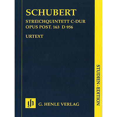 G. Henle Verlag String Quintet C Major Op. Posth. 163 D 956 Henle Study Scores Series Softcover by Franz Schubert