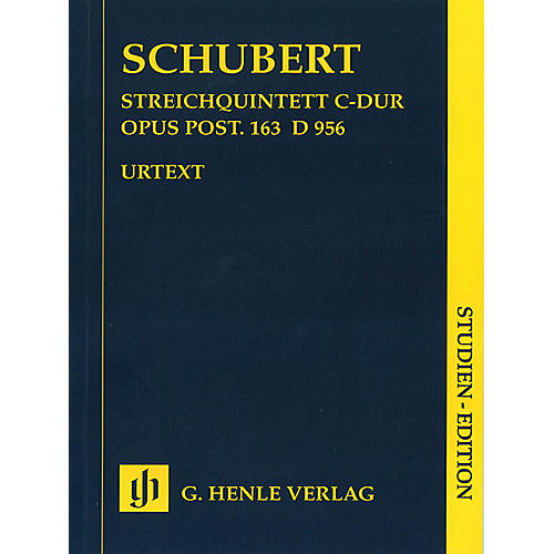 G. Henle Verlag String Quintet C Major Op. Posth. 163 D 956 Henle Study Scores Series Softcover by Franz Schubert