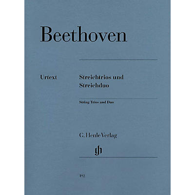 G. Henle Verlag String Trios Op. 3, 8, and 9 and String Duo WoO 32 Henle Music Folios Softcover by Ludwig van Beethoven