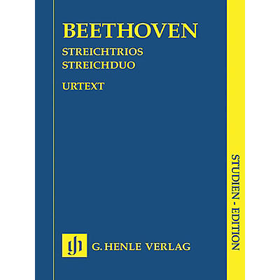 G. Henle Verlag String Trios Op. 3, 8, and 9 and String Duo WoO 32 Henle Study Scores Softcover by Ludwig van Beethoven