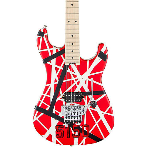 EVH Striped Series 5150 Electric Guitar Condition 2 - Blemished Red, Black, and White Stripes 197881110093