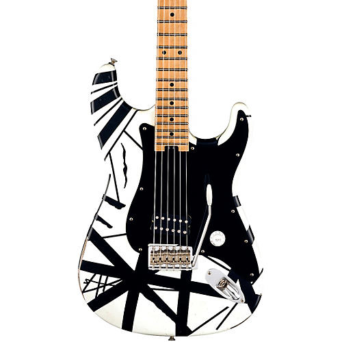 EVH Striped Series '78 Eruption Electric Guitar Condition 1 - Mint White with Black Stripes