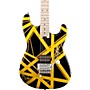 EVH Striped Series Electric Guitar Black with Yellow Stripes