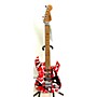 Used EVH Striped Series Frankie Solid Body Electric Guitar RED WHITE AND BLACK