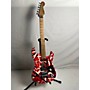 Used EVH Striped Series Frankie Solid Body Electric Guitar Red Stripe