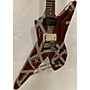 Used EVH Striped Series Shark Solid Body Electric Guitar Metallic Red