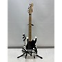 Used EVH Striped Series Solid Body Electric Guitar White with Black