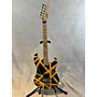 Used EVH Striped Series Solid Body Electric Guitar Black and Yellow