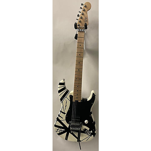 EVH Striped Series Solid Body Electric Guitar Black and White