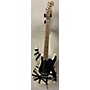 Used EVH Striped Series Solid Body Electric Guitar Black and White
