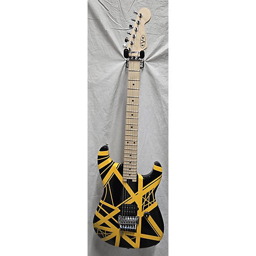 EVH Striped Series Solid Body Electric Guitar Black and Yellow