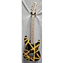 Used EVH Striped Series Solid Body Electric Guitar Black and Yellow