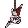 EVH Striped Shark Electric Guitar Burgundy Red and Silver
