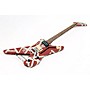Open-Box EVH Striped Shark Electric Guitar Condition 3 - Scratch and Dent Burgundy Red and Silver 197881411688