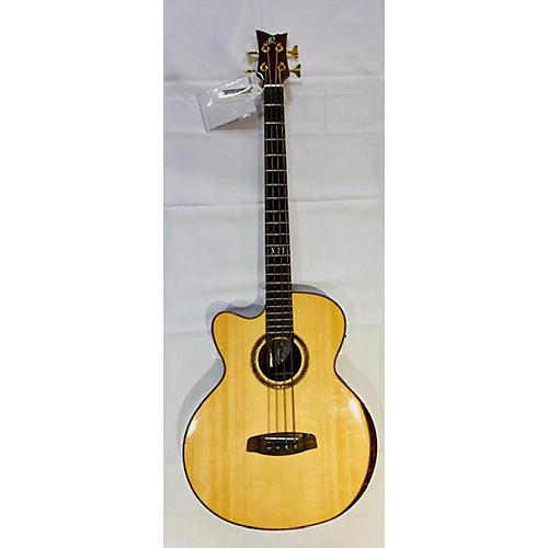 Ortega Striped Suite ACB Left-Handed Acoustic Bass Guitar Natural