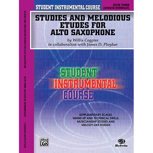 Alfred Student Instrumental Course Studies and Melodious Etudes for Alto Saxophone Level III Book